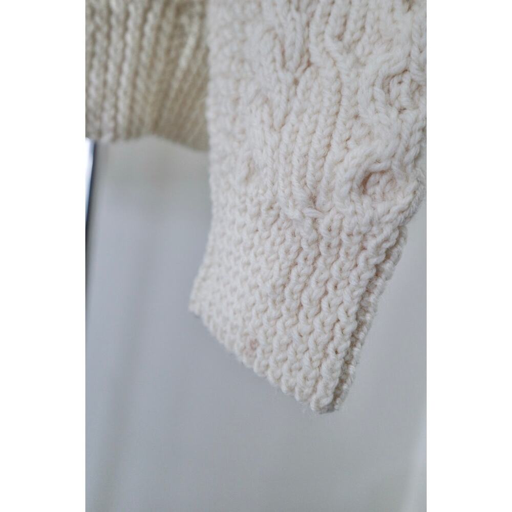 Vintage Handknit Cable Hand Knit Cardigan Sweater Carrick On Suir Ireland - Picture 11 of 14
